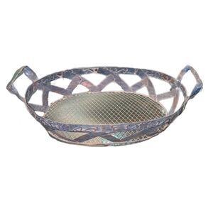 Woven Wire Basket - White Washer Copper